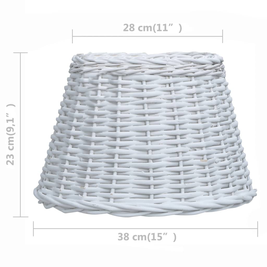 Lamp Shade Wicker 38x23 cm White